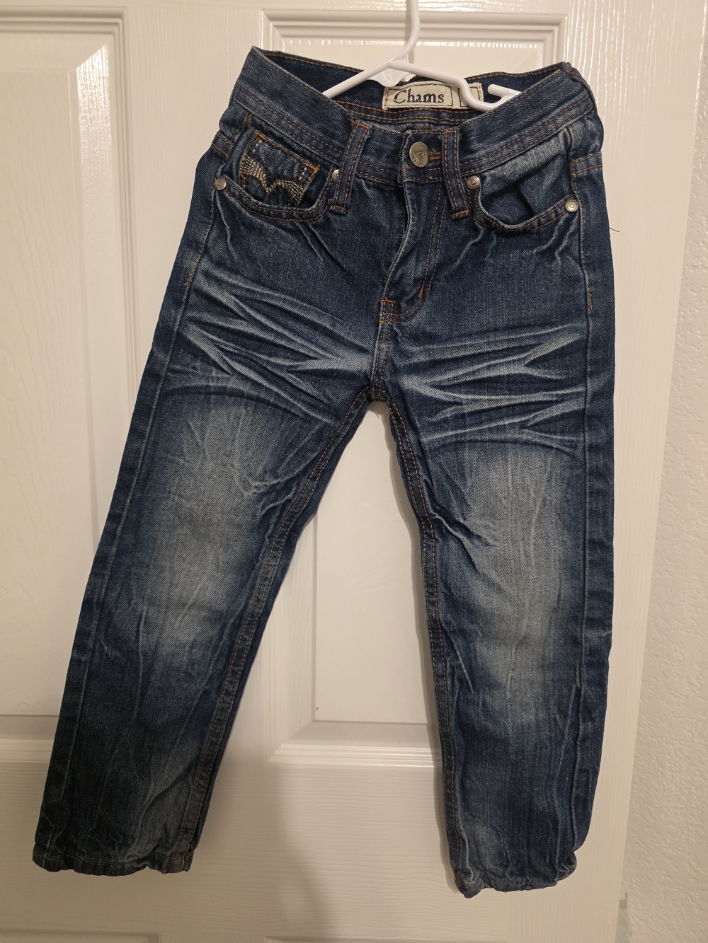 Boys' Dark Blue Washed Jeans